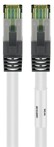 5x CAT 8.1 Patchkabel, S/FTP (PiMF), Weiß; CAT 8.1 Patchkabel, S/FTP (PiMF), Wei