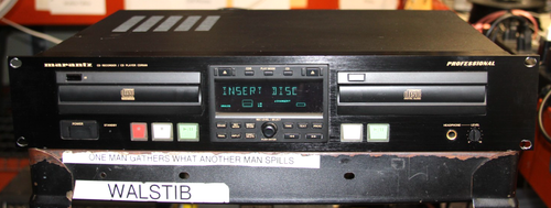 Marantz CDR500/U1B Professional Audio CD Recorder/Player w/Power Cord - READ