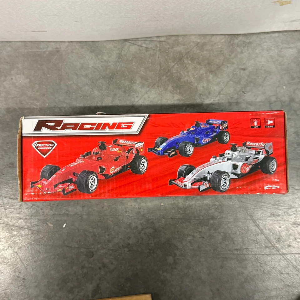 Friction Powered Formula One Toy F1 Racing Car Blue 1:18 Scale with Light Sound - Image 3 of 4