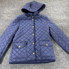 Polo Ralph Lauren Girls Quilted Barn Jacket with Detachable Hood