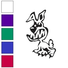 Angry Cartoon Dog, Vinyl Decal Sticker, Multiple Colors & Sizes #3375