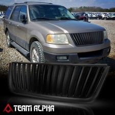 Matte Black Vertical Bar Billet Bumper Grillegrill Fits 03-06 Ford Expedition