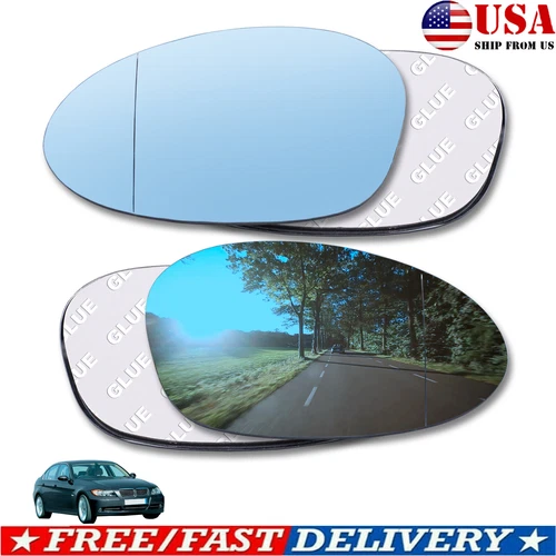 Left & Right Side Door Wing Blue Mirror Glass For BMW E82/E88 E90 E91 E92 E46 Z4