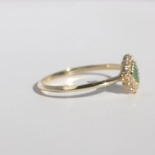 Minimalist Natural Emerald Ring, 925 Sterling Silver Ring Marquise Cut Ring,