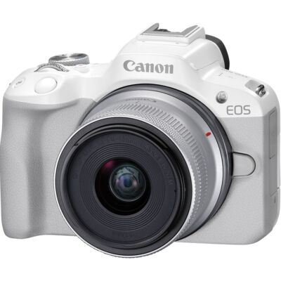 Canon EOS R50 Mirrorless Camera with 18-45mm Lens (White) 5812C012