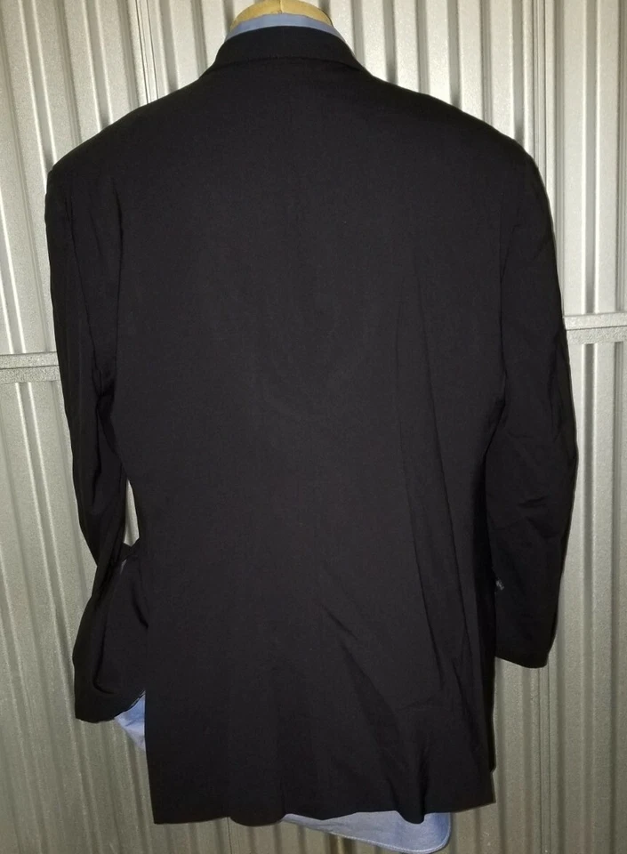 ISAIA Gianluca Super 120s Black Wool Blazer Jacket 54R 44R Coat - Image 4 of 4