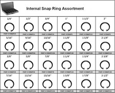 Internal Snap Ring Assortment In 24 Hole Metal Locking Tray Internal Snap Ring Assortment In 24 Hole Metal Locking Tray