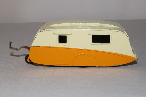 1950's Dinky # 190 Caravan Camper Trailer, Yellow & White, Original - Picture 5 of 9