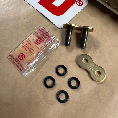 112 LINKS D.I.D DID 525VX3 525 VX3 GOLD CHAIN with Rivet Master