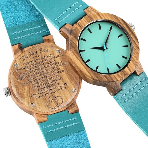 Orologio Personalizzato In Legno Inciso Uomo Donna Amanti Famiglia Regalo San Valentino - Foto 6 di 18