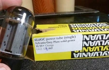 Single Sylvania Grey Plate  6L6 GC Power Tube 11 /15 on Orange Tester