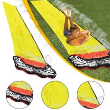 Water Slip Water Slide w/ Sprinkler Kids Backyard Splash Outdoor Toy Play Summer