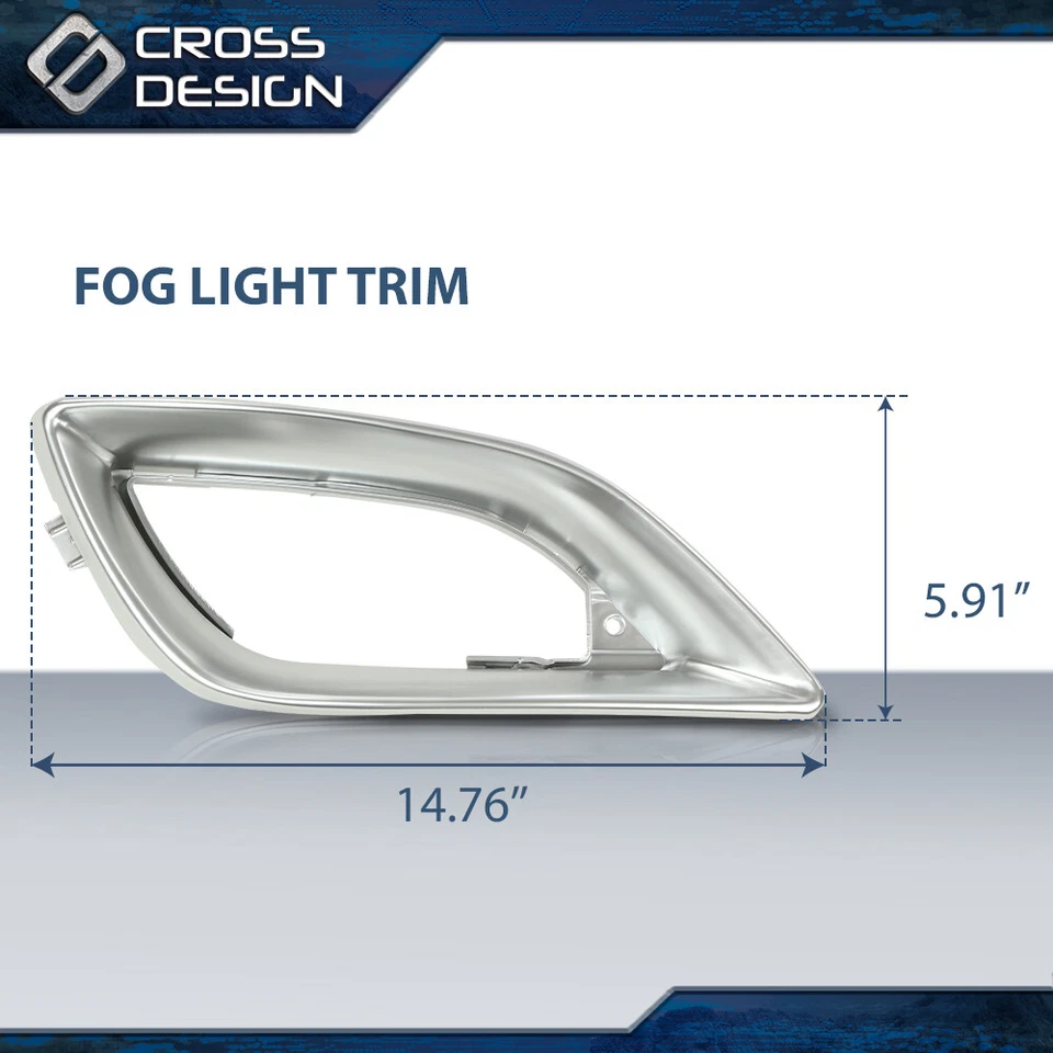 Juego de 2 molduras antiniebla laterales izquierdo y derecho aptas para Mercedes-Benz R500 2006-2007 Foto 4 de 4