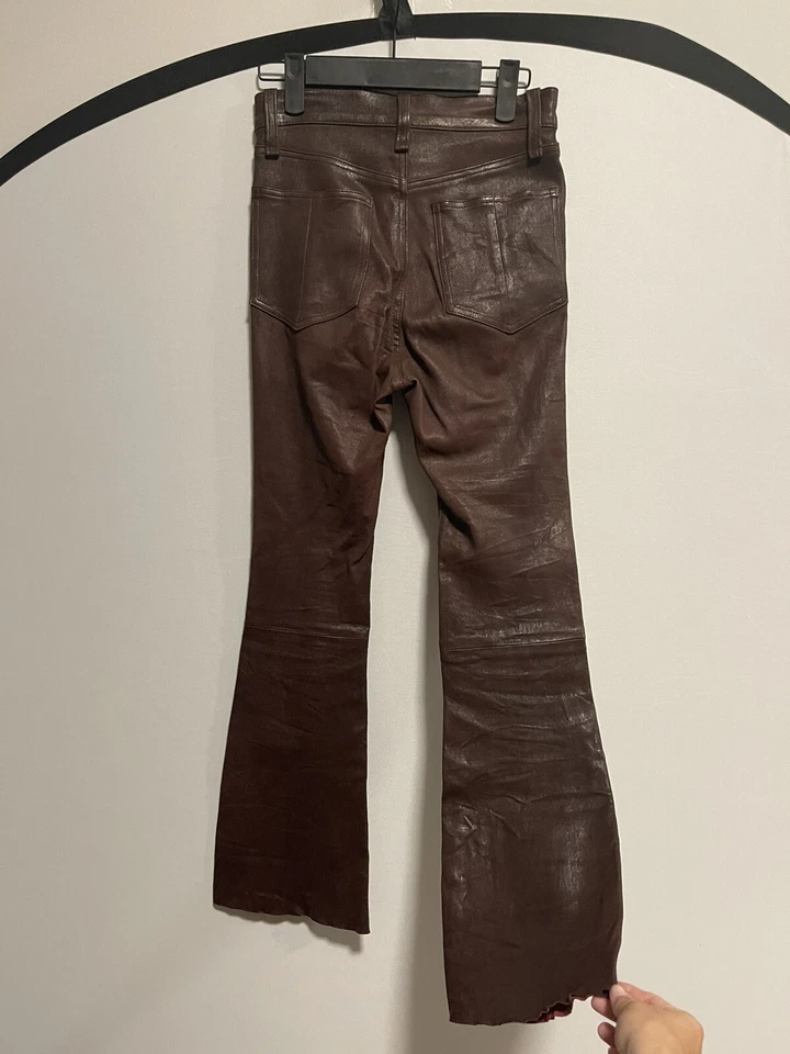 Rag And Bone Retro Burgundy Leather Pant Size 24. Excellent Condition! - Image 4 of 4