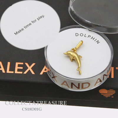 Authentic Alex and Ani Dolphin 14kt GP w/Sterling silver Necklace
