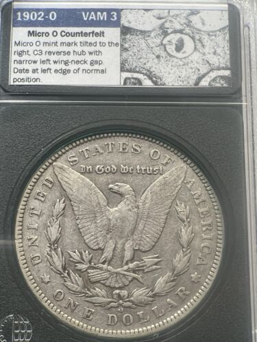 1902-O Morgan Silver Dollar -Vam 3 Micro O Top 100 Vss - Picture 1 of 4