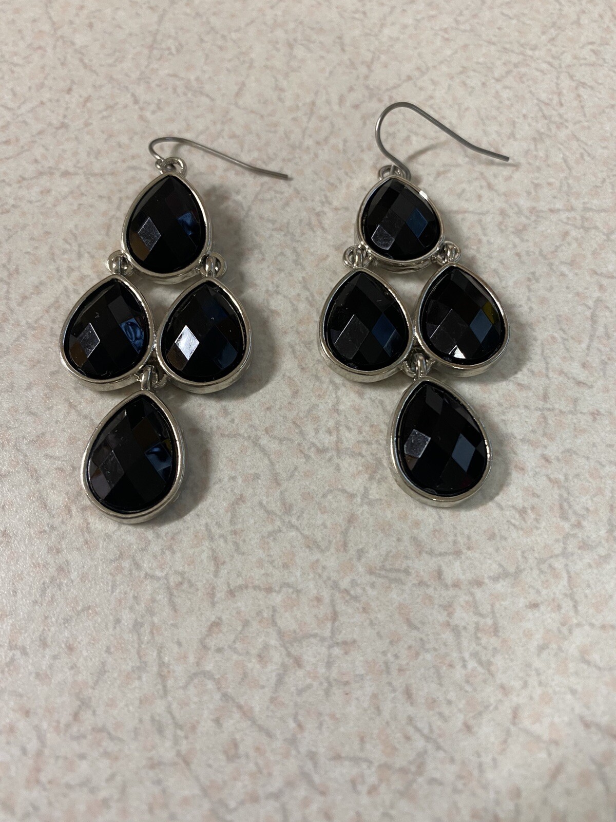 Indian Black Onyx Midnight Chandelier Earrings - image 2