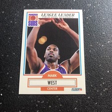 Mark West 1990 Fleer Basketball League Leader #153 NBA Phoenix Suns Center