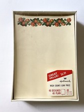 Vintage New Hallmark Designed Paper/Envelopes 40ct, Sz 6”x 8” made in USA