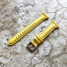 Yellow Slim Leather Elegant Band for Garmin Forerunner 570 47mm, 265 255 -B22