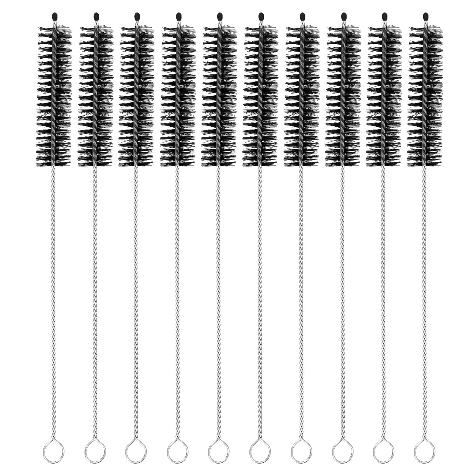 10Pcs 8-Inch Nylon Drinking Straw Cleaning Brushes for Reusable Straws