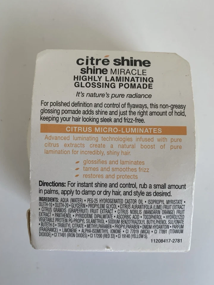 Schwarzkopf Citre Shine Glossing Pomade Shine Miracle 2 oz descontinuado difícil de encontrar nos Foto 3 de 4