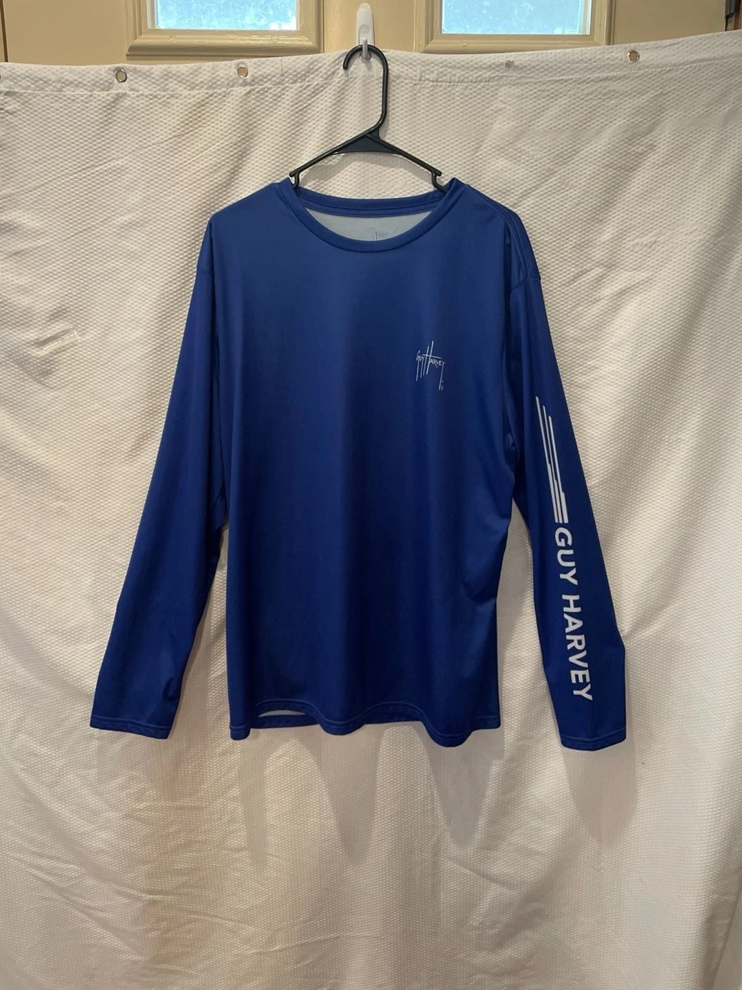 Guy Harvey Men's XL Blue Fishing Sun Protection Shirt