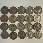 1923-1943 Mercury Dimes ~ lot of 20 coins ~ 90% Silver