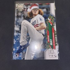 2020 Topps Holiday #HW62 Dustin May Rookie Santa Hat SP