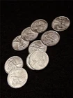 Bag of x10 WALKING LIBERTY 1/10th TROY OZ .999 FINE SILVER RNDS 1oz TOTAL #M1628
