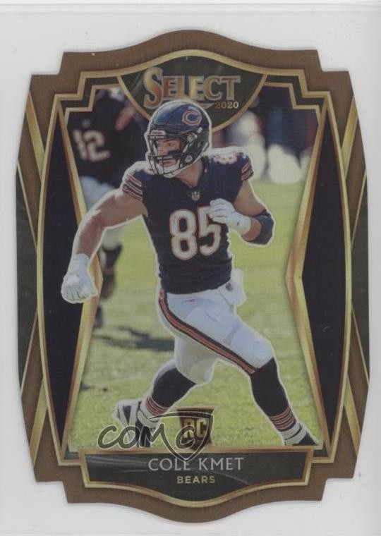 2020 Select Premier Level Copper Prizm Die-Cut 270/355 Cole Kmet Rookie RC 11s8