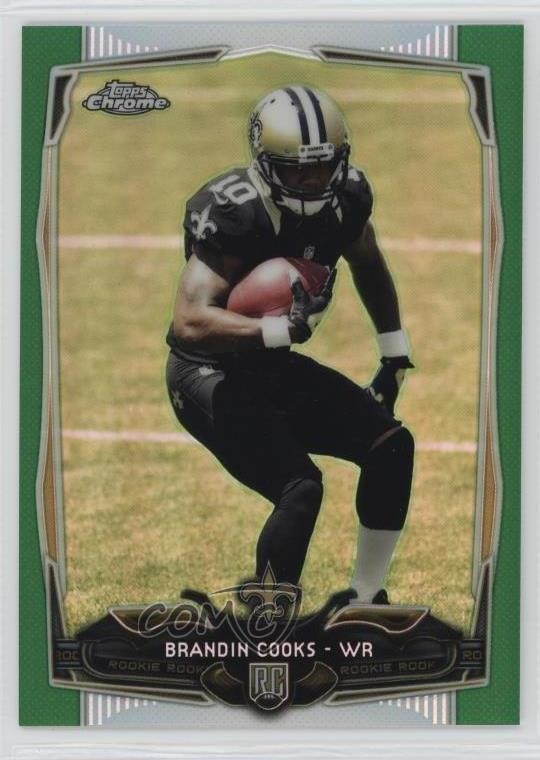2014 Topps Chrome Green Refractor Brandin Cooks #149 Rookie RC 1m22