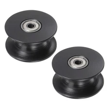 2pcs U Groove Pulley Bearings Nylon Guide Roller Pulley Wheel 5x40x20mm