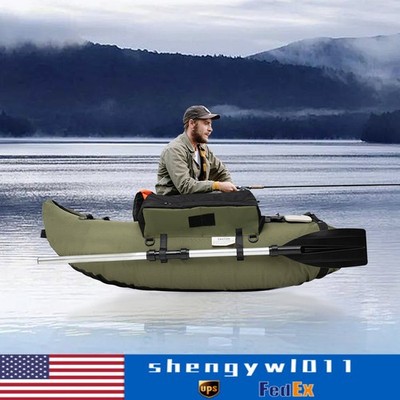 Outdoor Inflatable Fishing Boat 90-180° Adjustable Backrest 130kg/286.6lbs Load