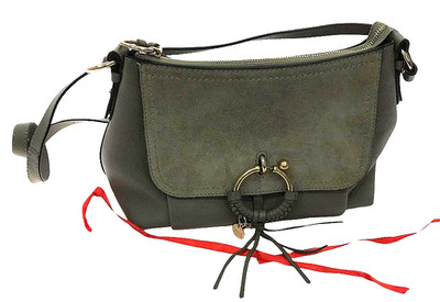 SEE BY CHLOE Joan Schultertasche Beige Wildleder Leder Crossbody Authentisch