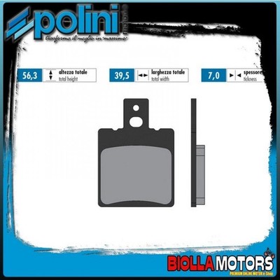 174.0029 BREMSBELÄGE POLINI HINTEN TM GS 80 80CC 1986-1989 ORGANISCH