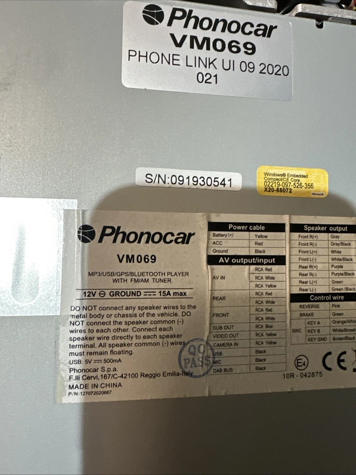 Phonocar VM069 6,2" 2 DIN Monitor Multimediale con Navigatore Bluetooth - Grigio - Immagine 2 di 4