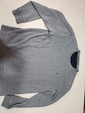 Nautical Mens Long Sleeve Sweater Mens Siz XL Gray Crew Neck Cotton Pullover