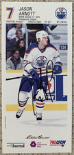 Jason Arnott Edmonton Oilers SIGNED AUTOGRAPHED TEAM ISSUED POSTCARD 4X8