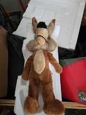 Vintage 70s Mighty Star Wile E Coyote Plush 18" Road Runner Wiley Warner Bros