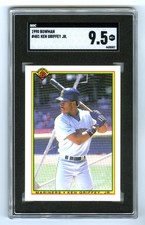 KEN GRIFFEY JR.~RARE (POP 19) 1990 BOWMAN SGC-9.5 MINT+ GRADED BASEBALL CARD#481