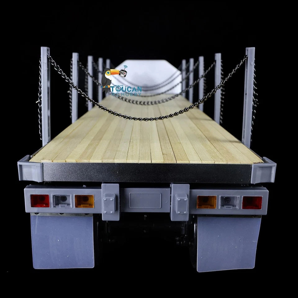 HotSale TOUCANRC for DIY Tamiya RC Tractor Flatbed 1/14 2Axle Semi Trailer Truck - Image 4 of 4