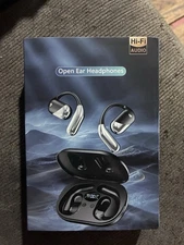 Open Ear Headphones Wireless Bluetooth 5.4 Hi-Fi Audio Lightweight Black
