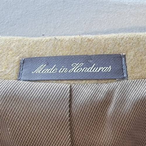 Oscar De La Renta Blazer Jacket Cashmere Wool Nylon 2 Button Tan Size 42R - Picture 8 of 11