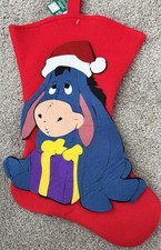 Vintage Disney Store - Winnie the Pooh 20" Felt 3D Christmas Stocking - EEYORE
