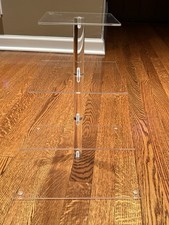 Four Tier Square Acrylic Cupcake Holder Used One Time Excellent Condition.