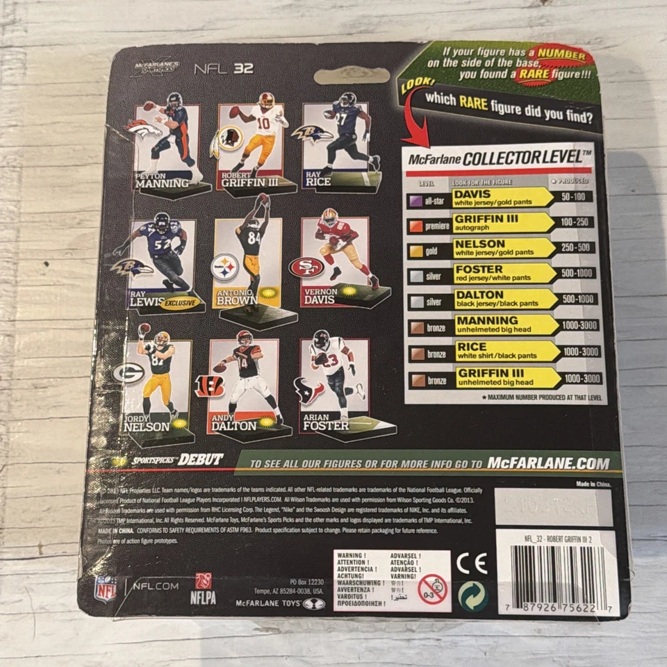 Figuras de acción de colección Washington Robert Griffin III #10 QB serie NFL Foto 2 de 4