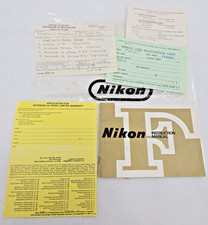 Original Nikon User Manual F Instruction Book -  Camera Paperwork See Pics