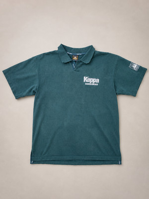 Vintage Kappa Poloshirt grün bestickt Gr. L old label Kappa Sport