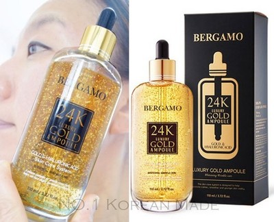BERGAMO /24K Luxury Gold Ampoule 110ml /wrinkle improvement /NO.1 Korean Made